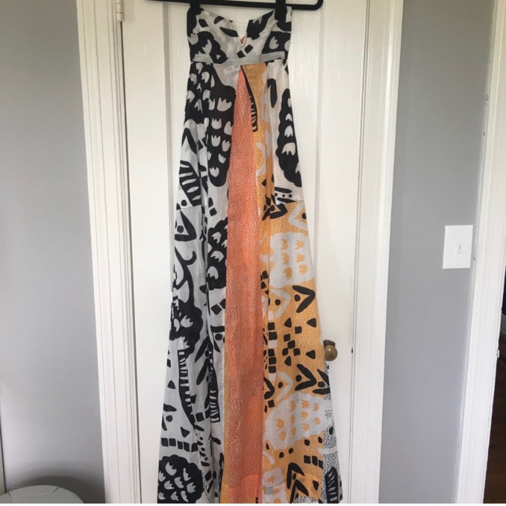 Diane von Furstenberg strapless cotton maxi dress